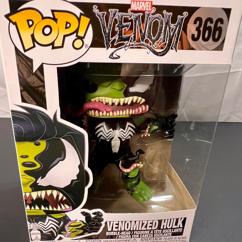 Funko Pop Marvel Venomized Hulk‎ 366 Vinyl Figure Green Excellent Bobble-Head
